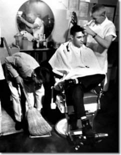 elvis presley barbershop getting haircut
