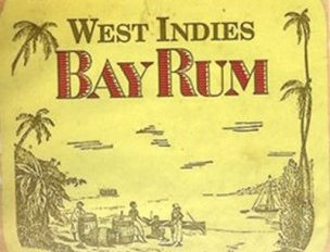 west indies bay rum after shave label